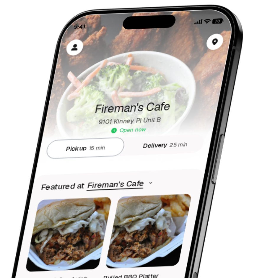 Fireman's Cafe app preview