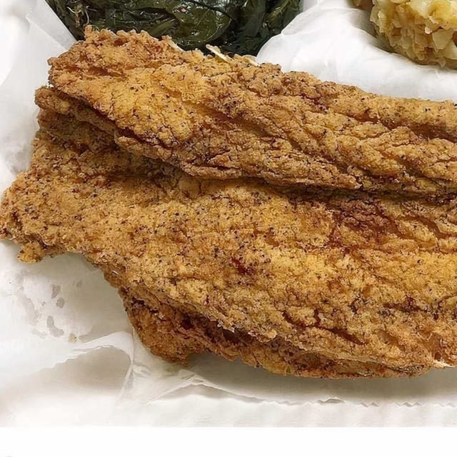 Fried Croaker Sandwich.