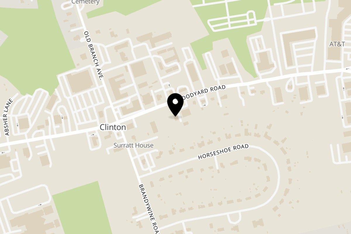 Map showing the location of Fireman's Cafe on 9101 Kinney Pl Unit B in Clinton